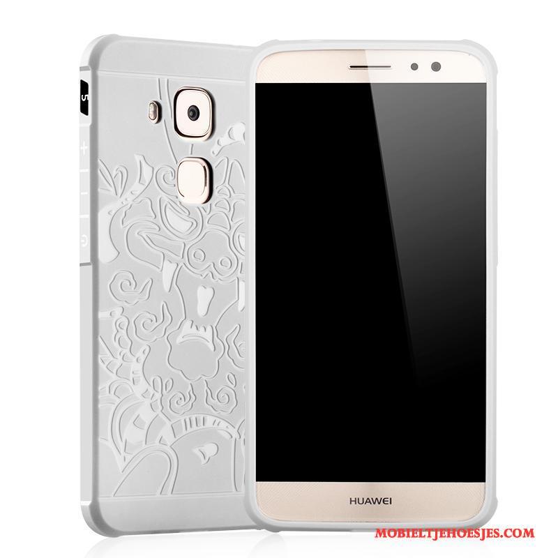 Huawei G9 Plus Hoes Anti-fall Bescherming Siliconen Hoesje Mobiele Telefoon Grijs