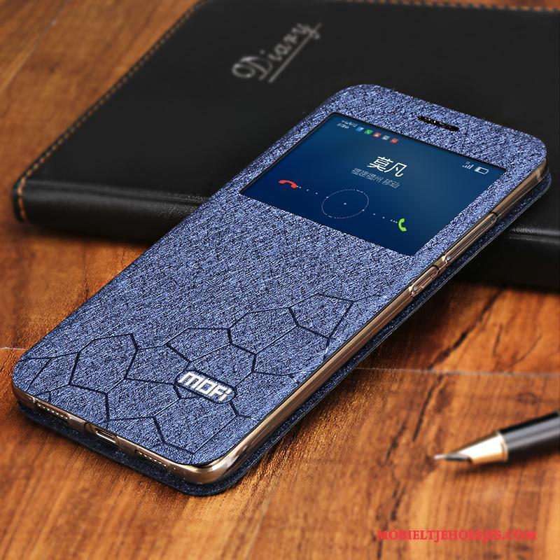 Huawei G9 Plus Hoesje Telefoon Siliconen Blauw Bescherming Folio Leren Etui Anti-fall