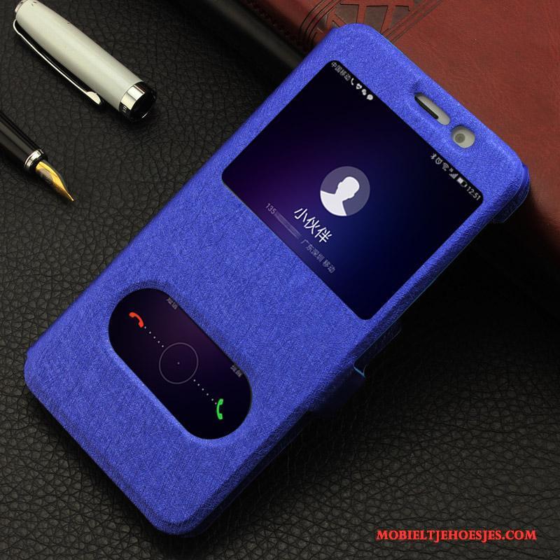 Huawei G9 Plus Mobiele Telefoon All Inclusive Clamshell Blauw Hoes Leren Etui Hoesje Telefoon