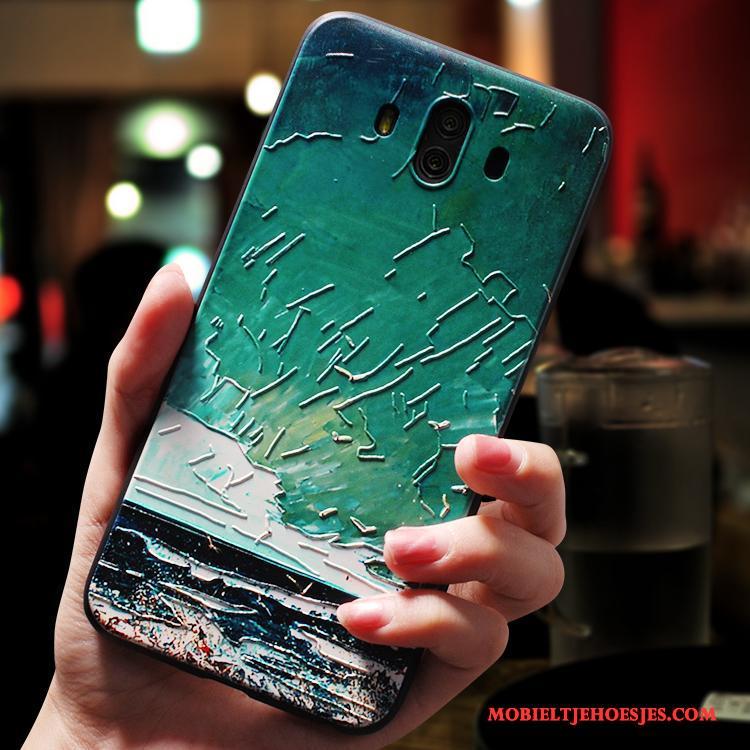 Huawei Mate 10 All Inclusive Anti-fall Scheppend Groen Hoesje Telefoon Kunst Siliconen