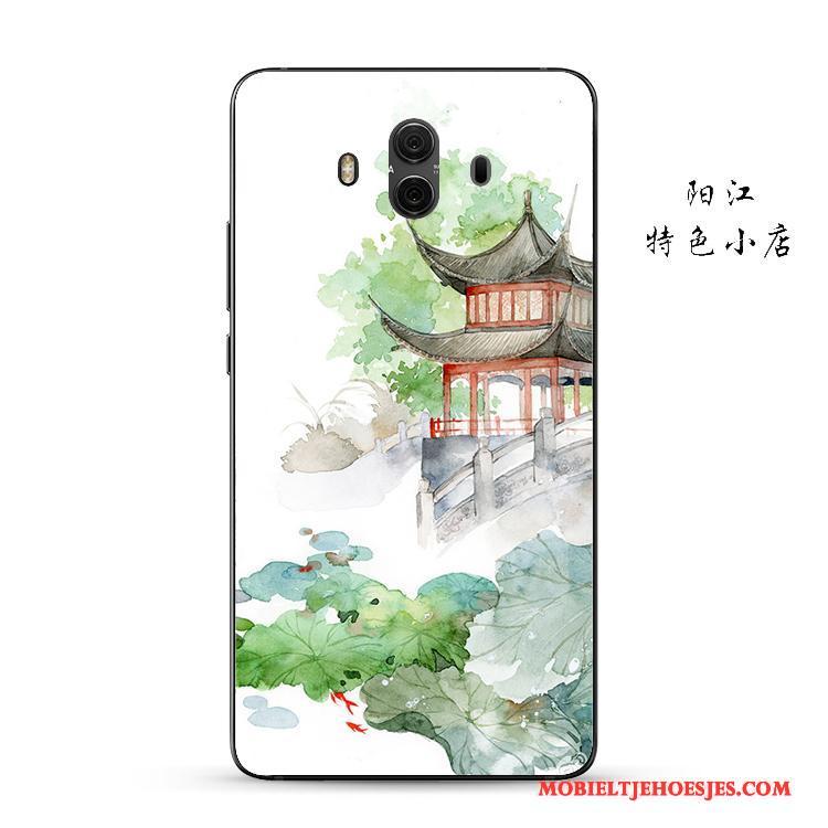 Huawei Mate 10 Bescherming Hoesje Telefoon Licht Groen Siliconen Zacht Anti-fall