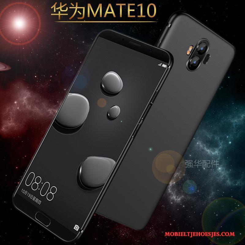 Huawei Mate 10 Dun Siliconen Hoes Hoesje Telefoon Zacht Bescherming Zwart