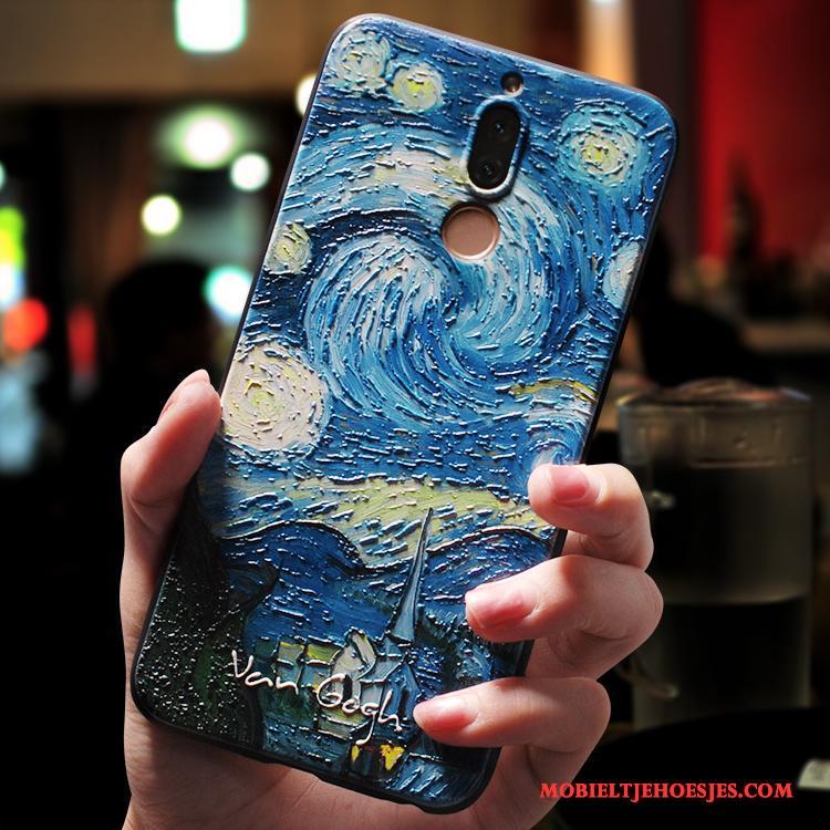 Huawei Mate 10 Lite All Inclusive Kunst Trend Hoesje Telefoon Blauw Scheppend Persoonlijk