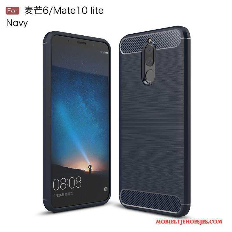 Huawei Mate 10 Lite Anti-fall Blauw Hoesje Telefoon All Inclusive Zacht Bescherming Siliconen