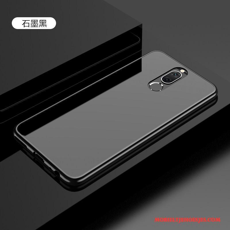 Huawei Mate 10 Lite Bescherming Hoesje Siliconen Dun Scheppend Zwart Glas
