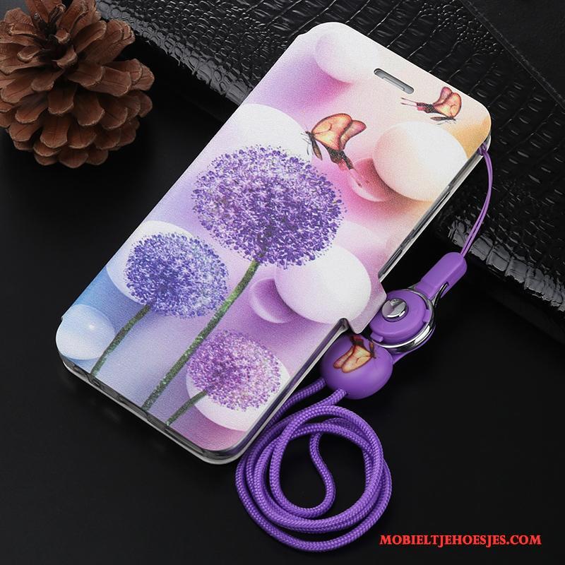 Huawei Mate 10 Lite Hoes Anti-fall Purper Clamshell Hoesje Telefoon Bescherming