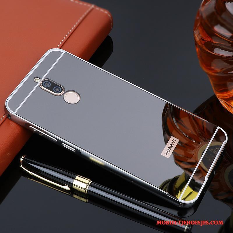 Huawei Mate 10 Lite Hoesje Omlijsting Telefoon Zwart Bescherming Metaal