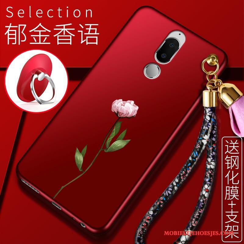 Huawei Mate 10 Lite Hoesje Telefoon Schrobben Zacht Persoonlijk Siliconen Rood Trend