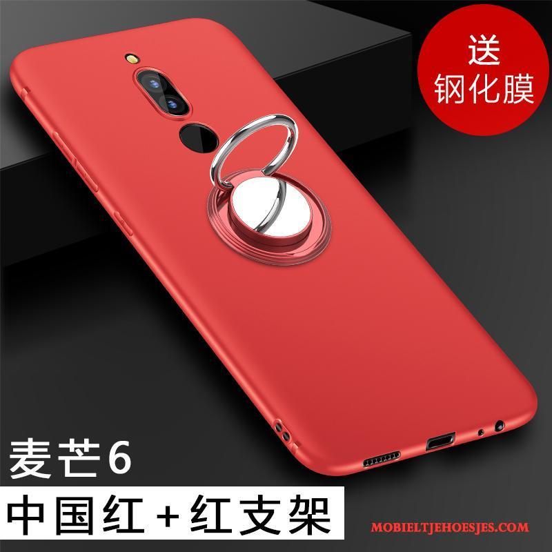 Huawei Mate 10 Lite Hoesje Telefoon Zacht Rood Dun Anti-fall Siliconen Bescherming