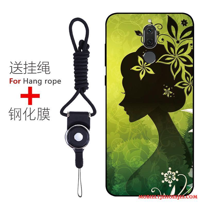 Huawei Mate 10 Lite Hoesje Telefoon Zacht Schrobben Siliconen Patroon Bescherming Groen