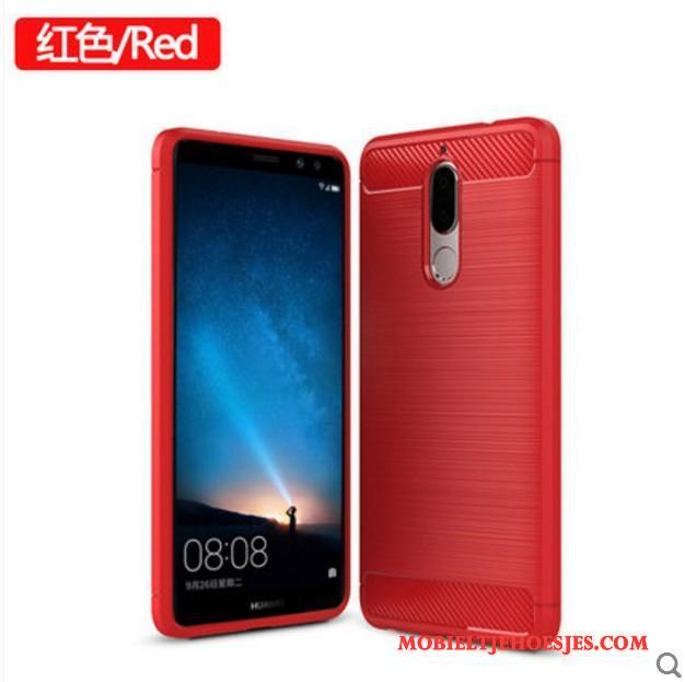 Huawei Mate 10 Lite Jeugd Rood Anti-fall Hoes Bescherming Hoesje Telefoon Zacht