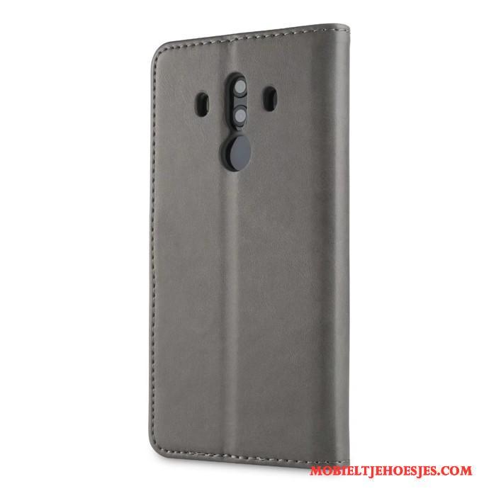 Huawei Mate 10 Pro Anti-fall All Inclusive Bescherming Hoesje Telefoon Leren Etui Zacht Grijs