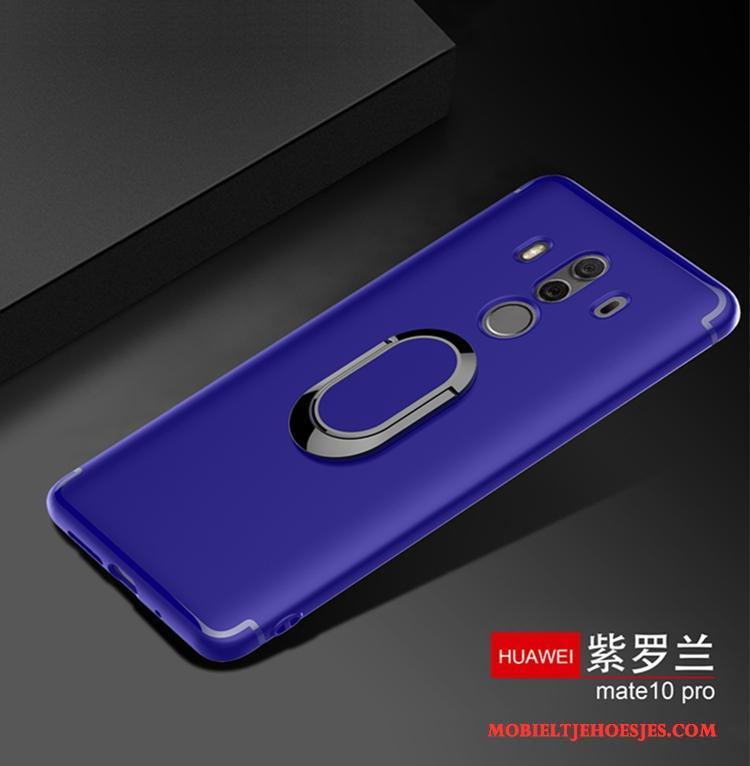 Huawei Mate 10 Pro Blauw Bescherming Dun Ring Hoes Hoesje Telefoon