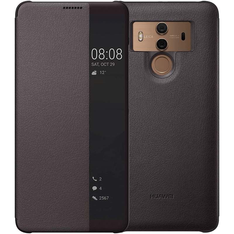 Huawei Mate 10 Pro Hoesje Bescherming Hoes Windows Leren Etui