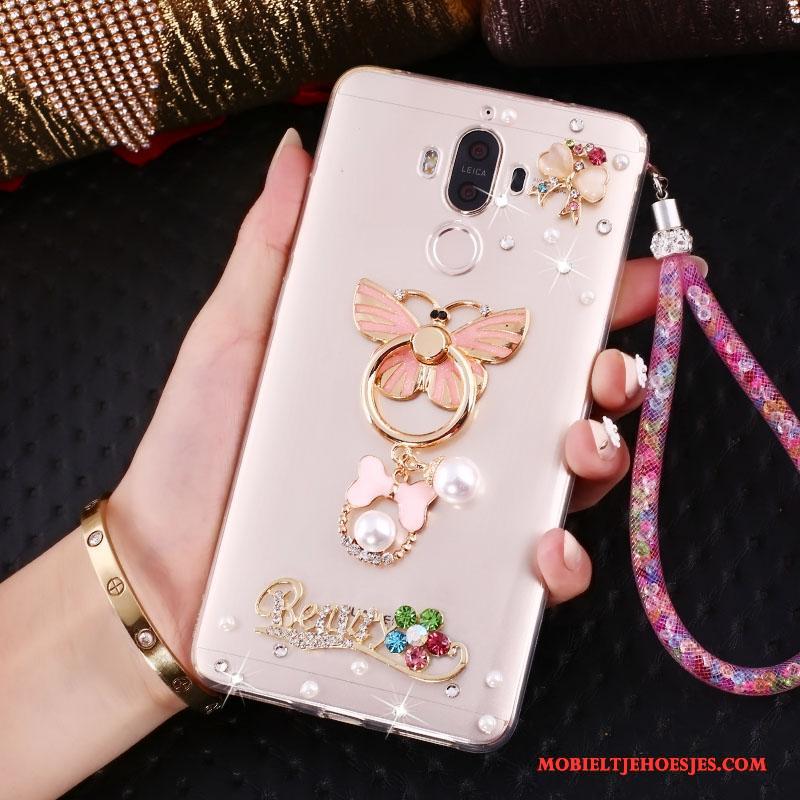 Huawei Mate 10 Pro Hoesje Roze Hanger Telefoon Bescherming Met Strass Trend