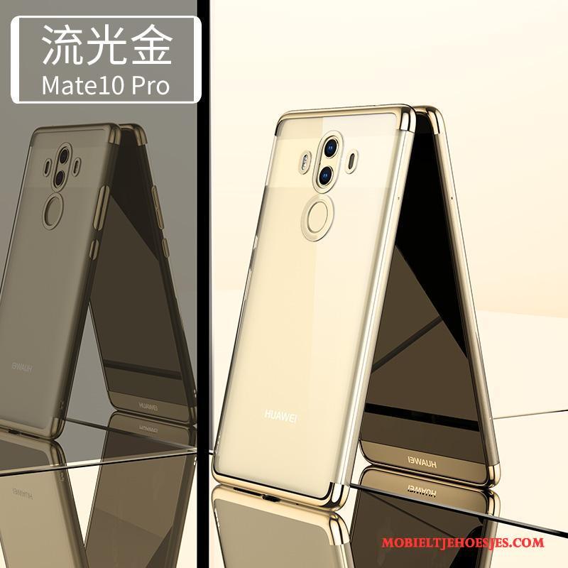Huawei Mate 10 Pro Hoesje Siliconen Goud All Inclusive Telefoon Zacht Dun