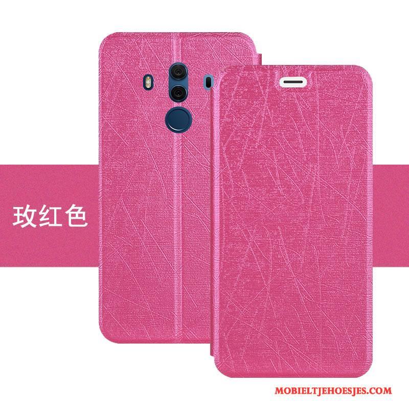 Huawei Mate 10 Pro Leren Etui Hoesje Telefoon Kleur Bescherming Zacht Rood All Inclusive