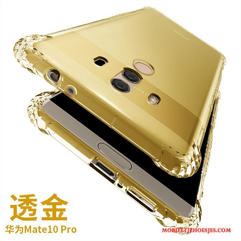 Huawei Mate 10 Pro Siliconen Gasbag All Inclusive Anti-fall Zacht Hoesje Telefoon Goud