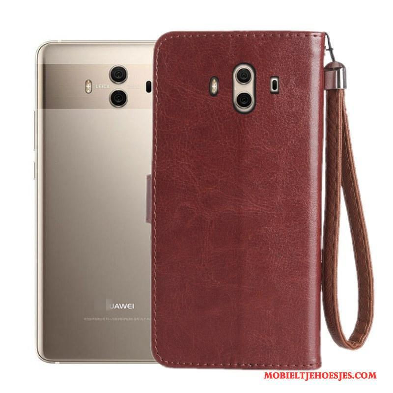 Huawei Mate 10 Siliconen Bescherming Hoes Leren Etui Zacht Anti-fall Hoesje Telefoon