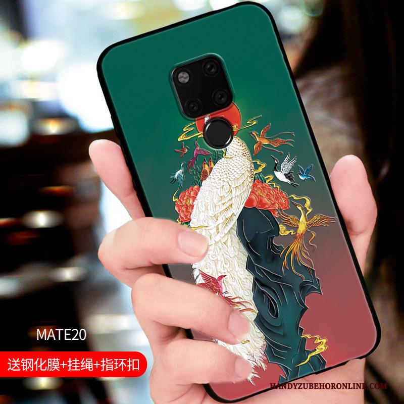 Huawei Mate 20 Nieuw Dun Reliëf Hanger Schrobben Zacht Hoesje Telefoon