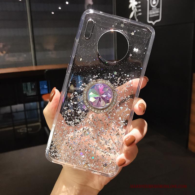 Huawei Mate 30 Hoesje Doorzichtig Ondersteuning Wit Nieuw Luxe Ring Zacht
