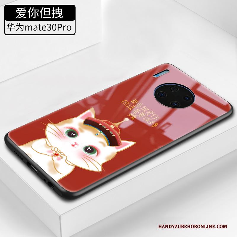 Huawei Mate 30 Pro Hoesje Persoonlijk Anti-fall Trendy Merk Original Rood Mooie Net Red