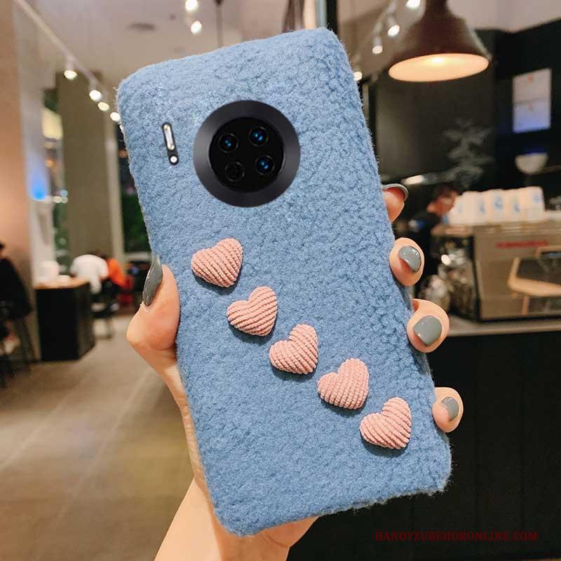 Huawei Mate 30 Pro Mooie Dun Pluche Trendy Merk High End Licht Hoesje Telefoon