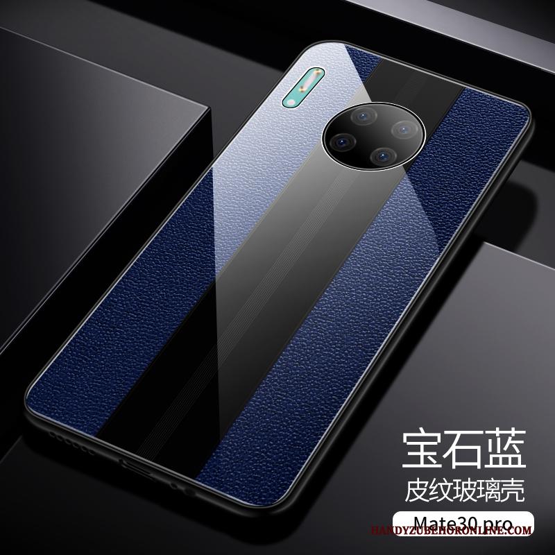 Huawei Mate 30 Pro Persoonlijk Anti-fall Blauw Dun Hoesje Glas Trendy Merk
