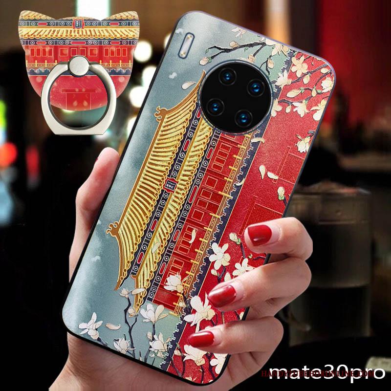 Huawei Mate 30 Pro Siliconen Paleis Nieuw Vintage Wind Hoesje Telefoon Chinese Stijl