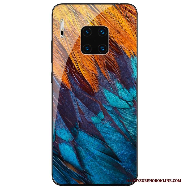 Huawei Mate 30 Rs Persoonlijk Glas Siliconen Hoesje Telefoon Anti-fall All Inclusive Blauw