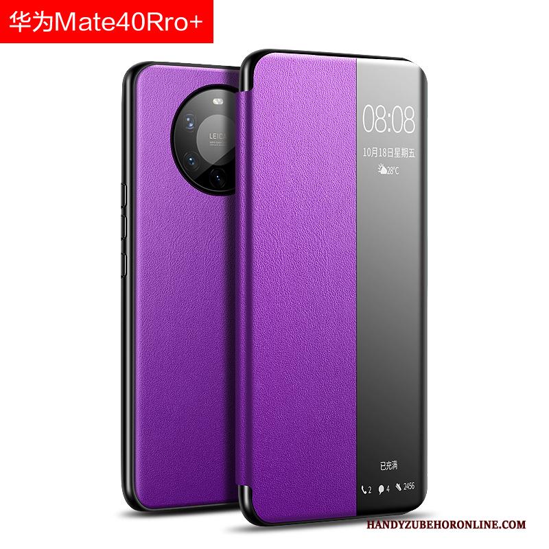 Huawei Mate 40 Pro+ Hoesje High End Hoes Bescherming All Inclusive Dun Siliconen Purper