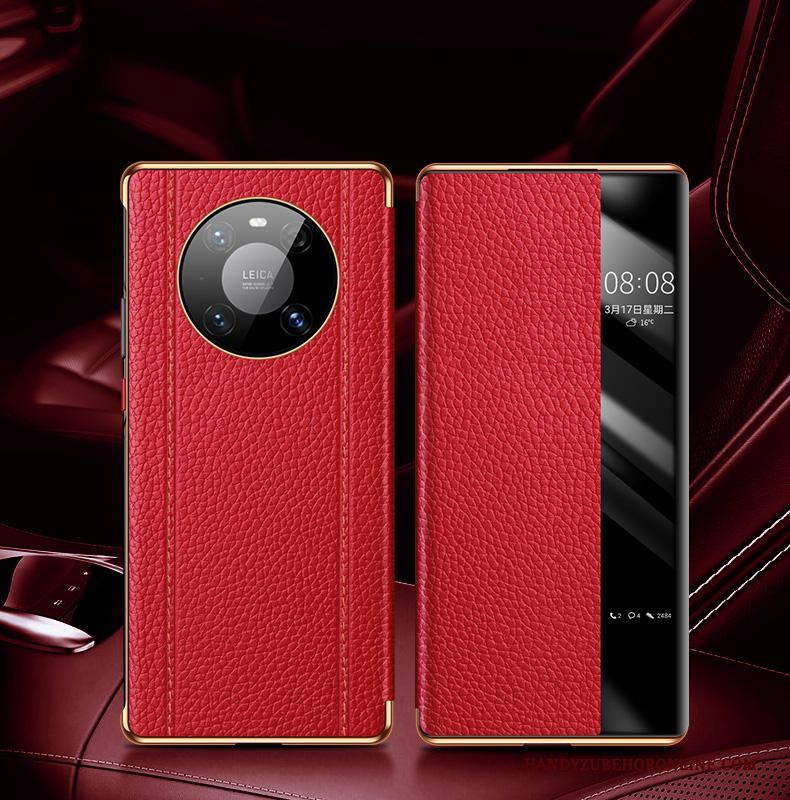 Huawei Mate 40 Pro Rood Bescherming All Inclusive Anti-fall Hoesje Scheppend Clamshell