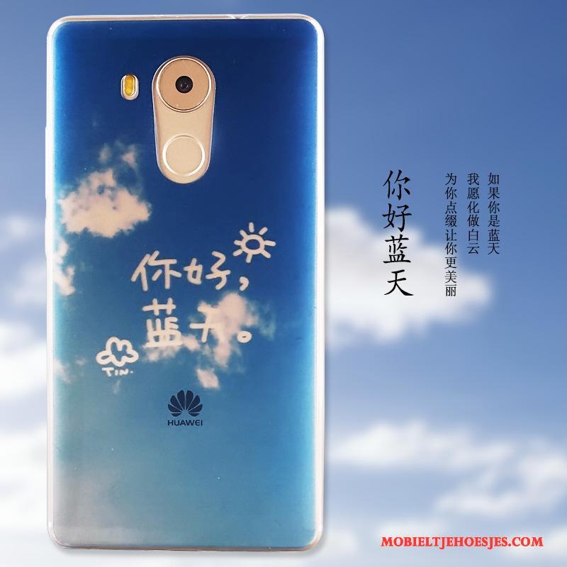 Huawei Mate 8 Zacht Bescherming Blauw Hoes Hoesje Telefoon Geschilderd