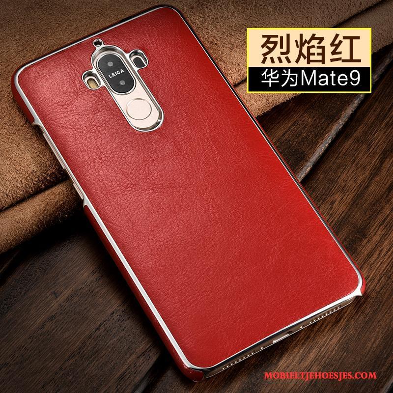 Huawei Mate 9 Bedrijf Leren Etui Hoes Dun Hoesje Telefoon Goud Anti-fall