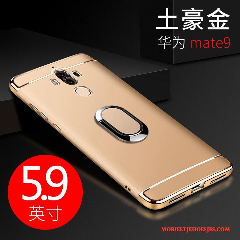 Huawei Mate 9 Bescherming Hoes Ondersteuning Goud Hoesje Dun Trend
