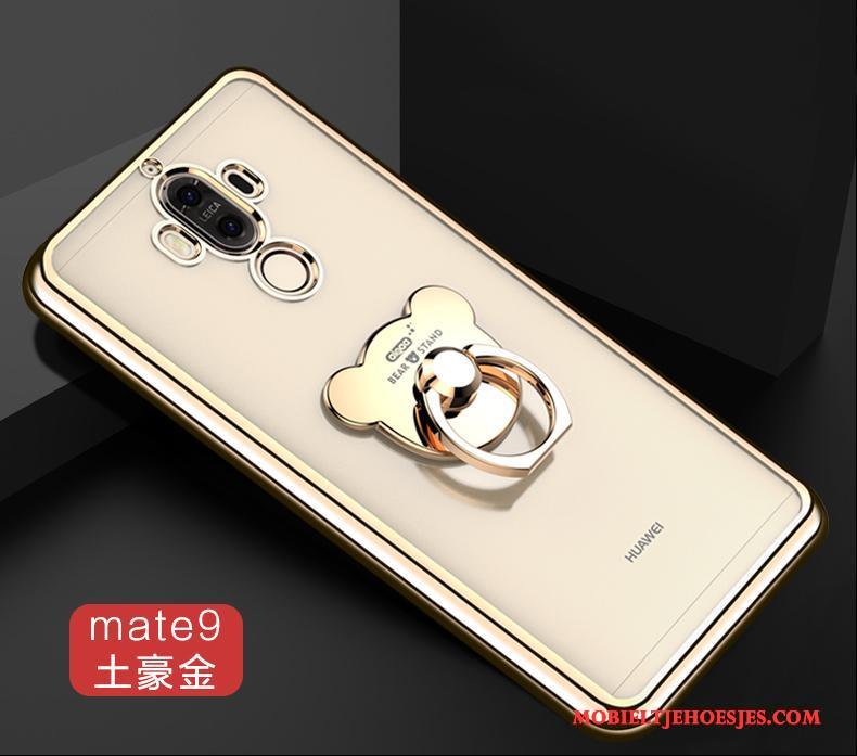 Huawei Mate 9 Hoesje Hoes Anti-fall Goud Ondersteuning Trend Siliconen Ring