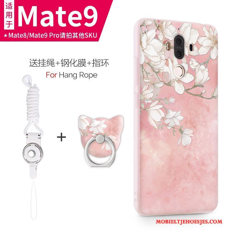 Huawei Mate 9 Hoesje Mobiele Telefoon Hoes Anti-fall Zacht Roze All Inclusive Dun