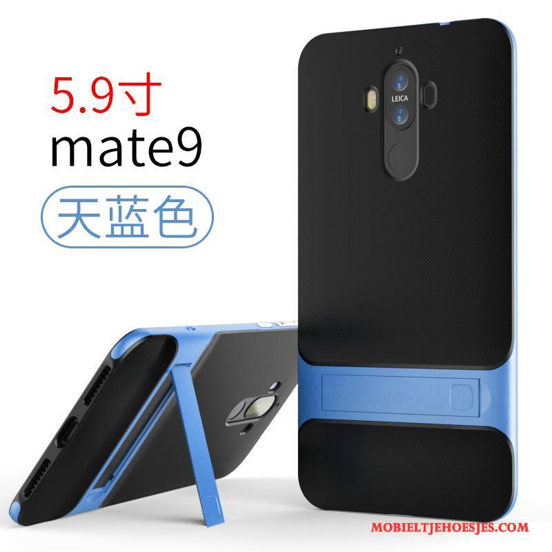 Huawei Mate 9 Lichtblauw Eenvoudige Anti-fall Siliconen Hoesje Telefoon