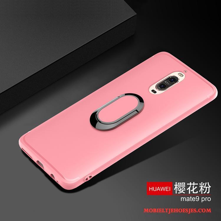 Huawei Mate 9 Pro Hoesje Telefoon Auto Metaal Ring Klittenband Magnetisch Ondersteuning