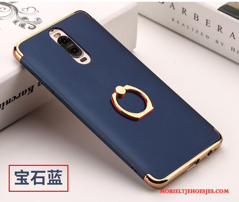 Huawei Mate 9 Pro Hoesje Telefoon Blauw Hard Metaal