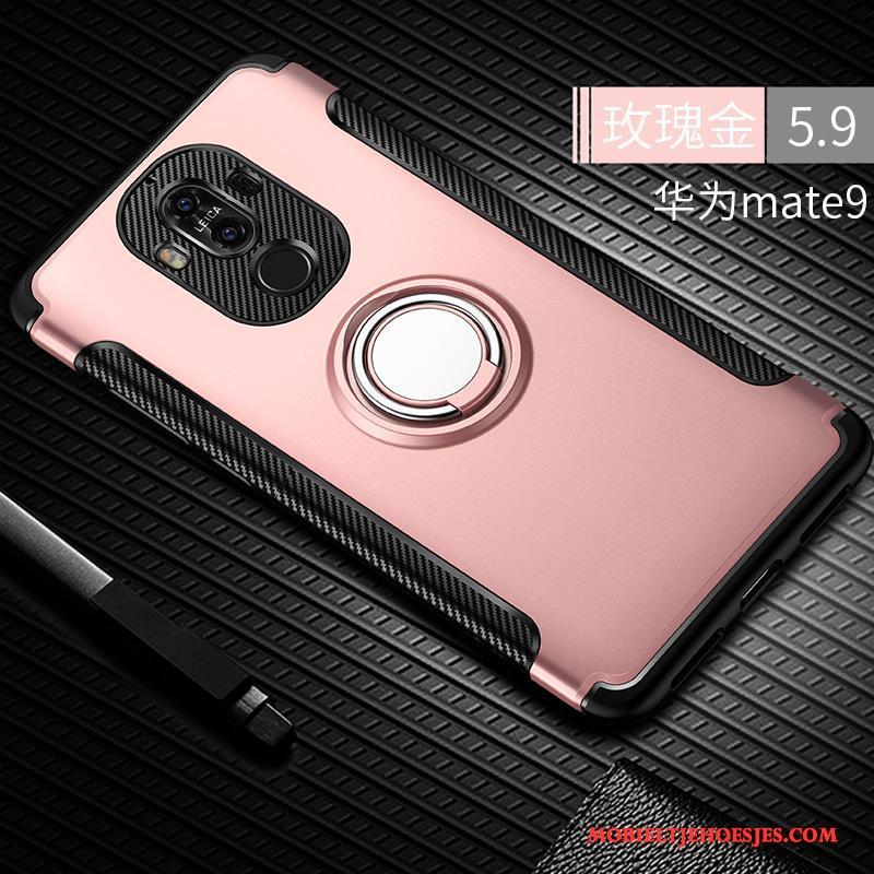 Huawei Mate 9 Scheppend Siliconen Roze Hoes All Inclusive Hoesje Telefoon Anti-fall