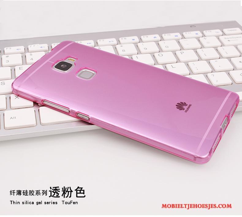 Huawei Mate S Hoesje Bescherming Zacht Siliconen Scheppend Roze Anti-fall Hoes