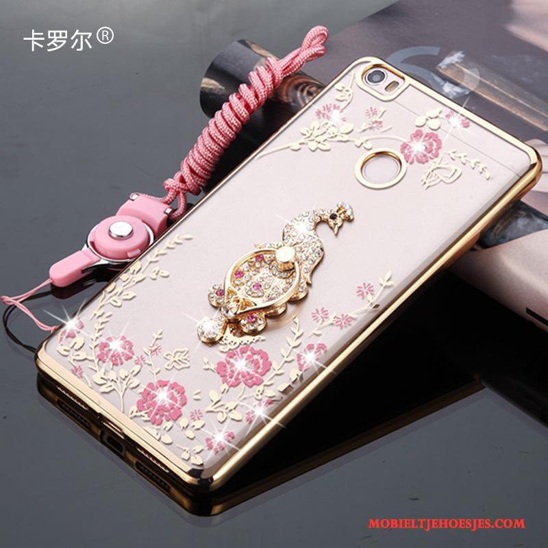 Huawei Nova Goud All Inclusive Siliconen Anti-fall Hoesje Telefoon Zacht Hanger