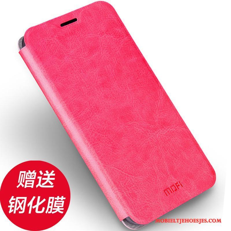 Huawei Nova Leren Etui Clamshell Anti-fall Mobiele Telefoon Hoesje Telefoon Rood Bescherming