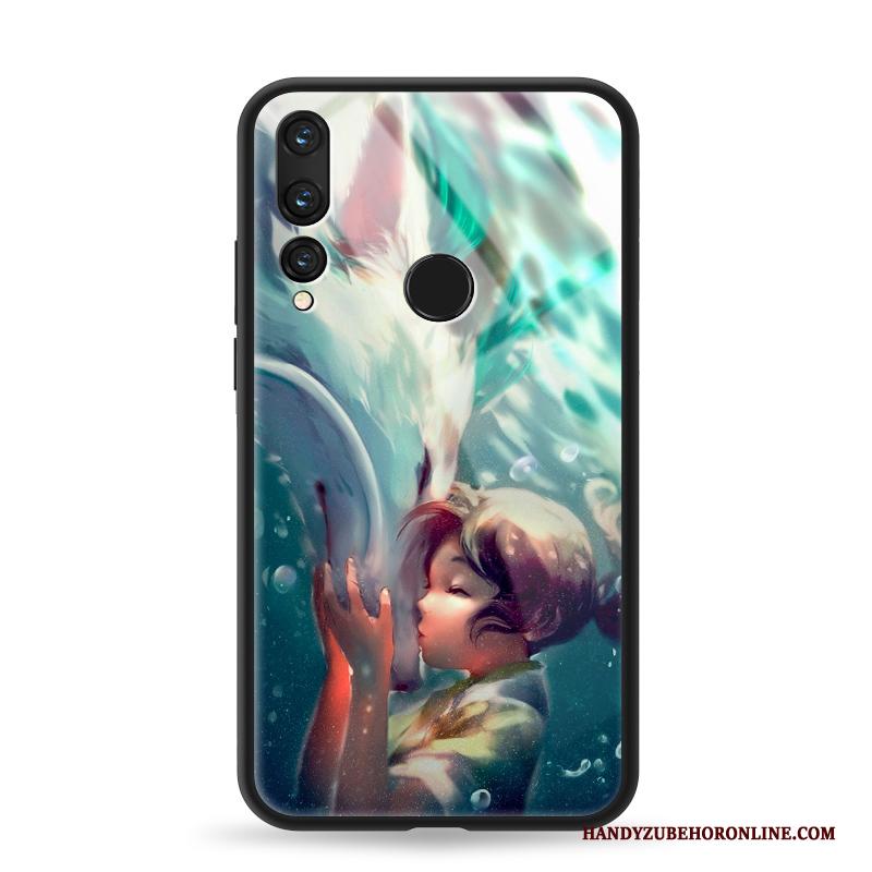 Huawei P Smart+ 2019 Hoesje Siliconen Bescherming Glas Groen Mooie Spiegel Trendy Merk