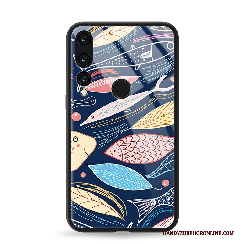 Huawei P Smart+ 2019 Hoesje Zacht Hoes Abstract Skärmskydd Veer Glas Kunst