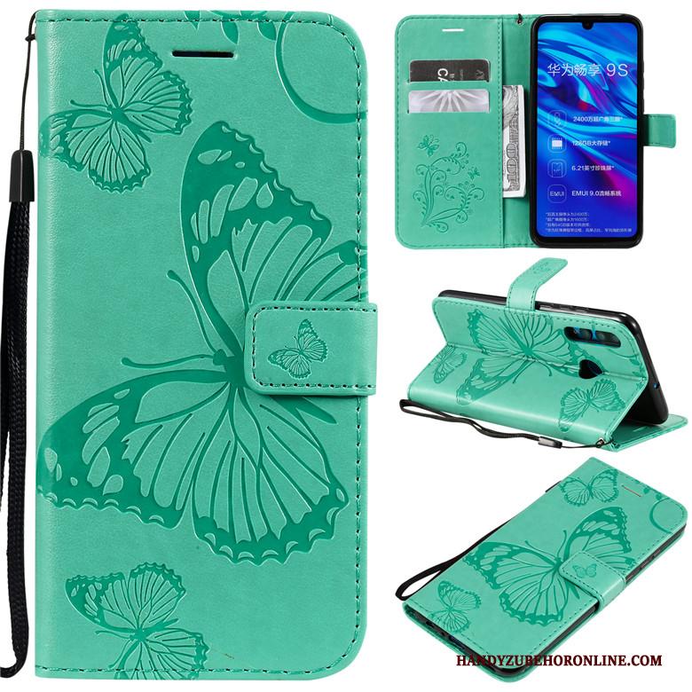 Huawei P Smart+ 2019 Leren Etui Zacht Anti-fall Bescherming Siliconen Folio Hoesje Telefoon