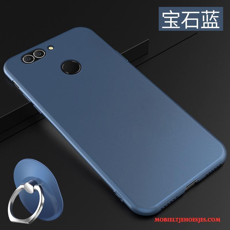 Huawei P Smart Blauw All Inclusive Schrobben Hoesje Telefoon Anti-fall Zacht Bescherming