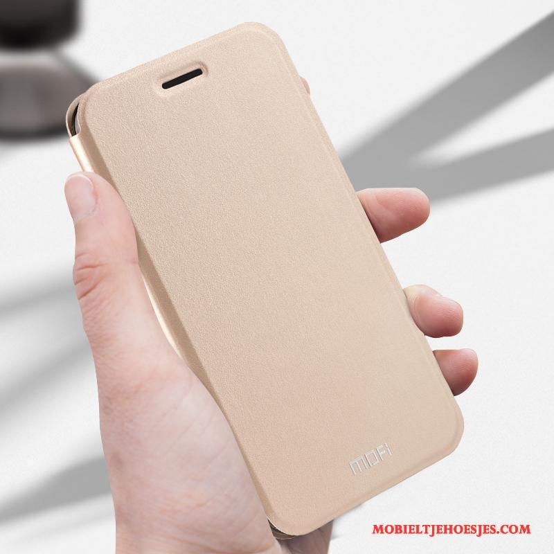Huawei P Smart Hoes Bescherming Goud Hoesje Telefoon Mobiele Telefoon Clamshell Leren Etui