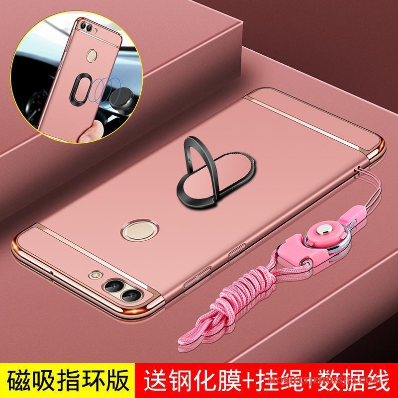 Huawei P Smart Hoes Magnetisch Anti-fall Scheppend Hoesje Telefoon Hard Roze